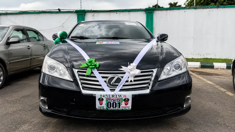 A presented vehicle at the Agege secretariat.