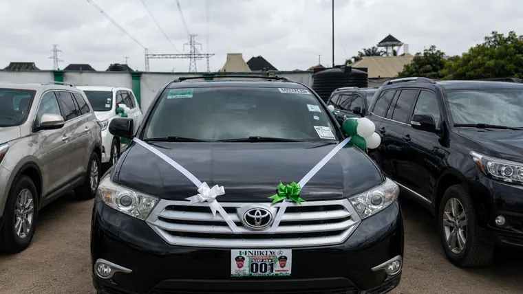 A staff vehicle from the presentation programme.