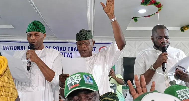 The swearing-in as chairman of the NURTW Lagos State Chapter, November 2024.