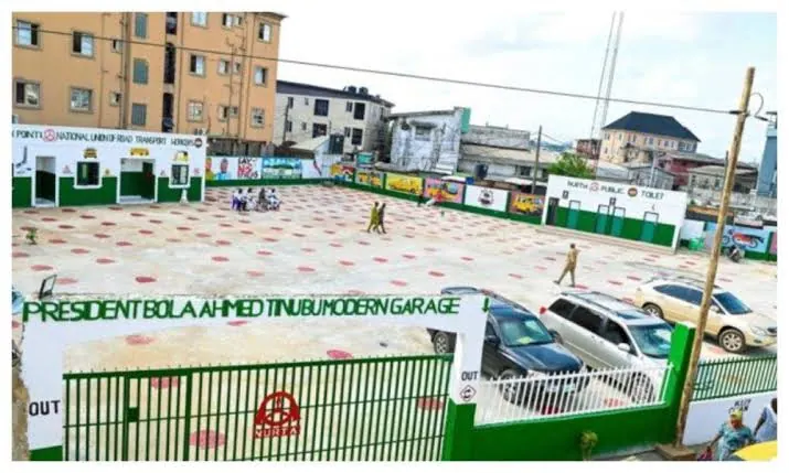 An elevated view of the President Bola Ahmed Tinubu Modern Park.