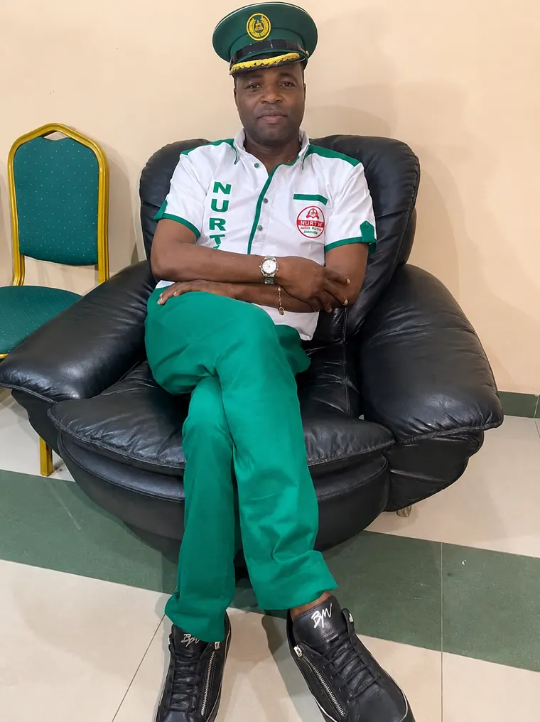 The chairman in official uniform.